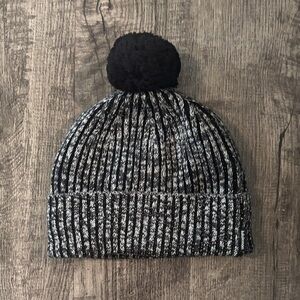 Lululemon Beanie with Pom Hat - Black and White
